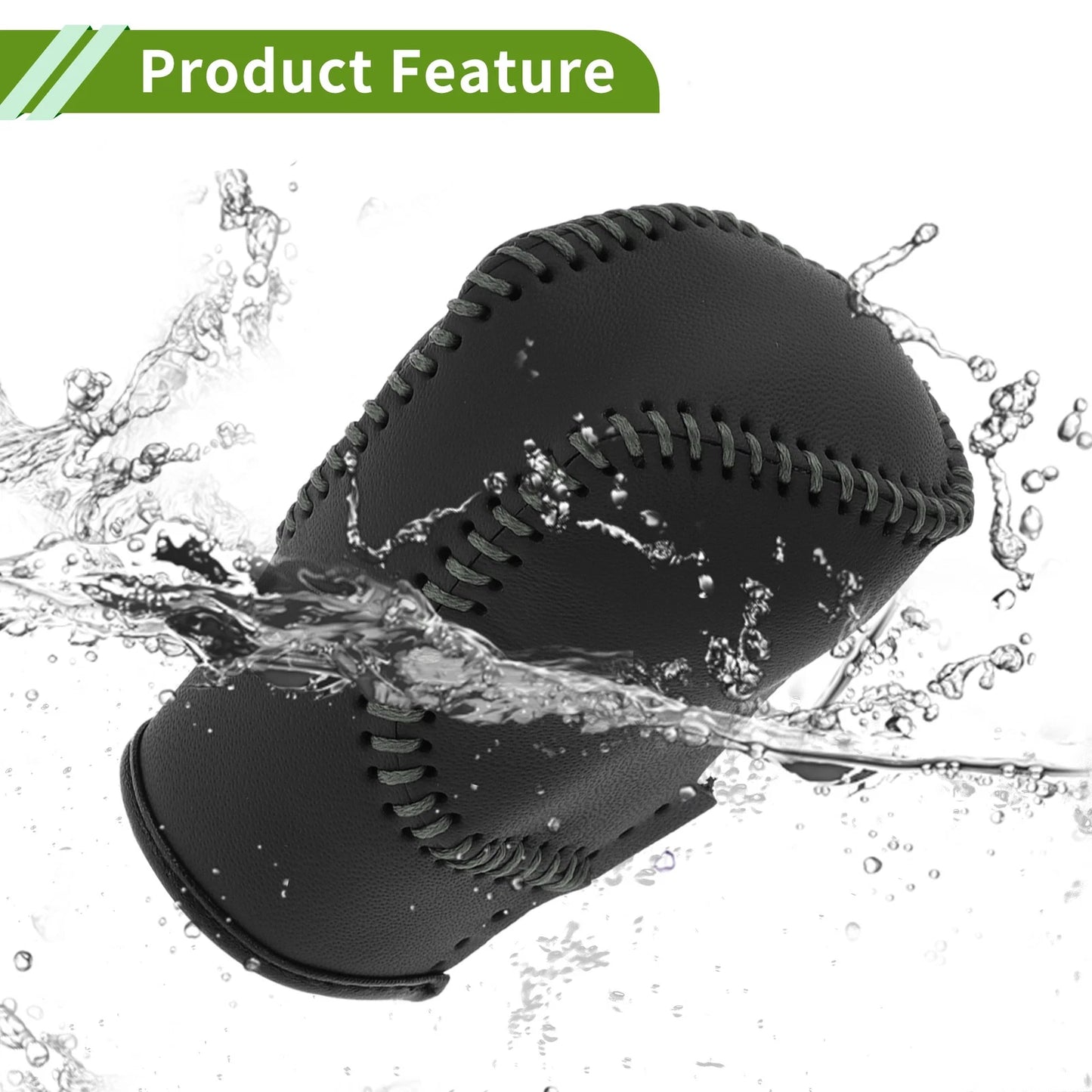 Car Gear Shift Knob Cover 1 x Black Grey Faux Leather for Honda Civic (2022-2024)