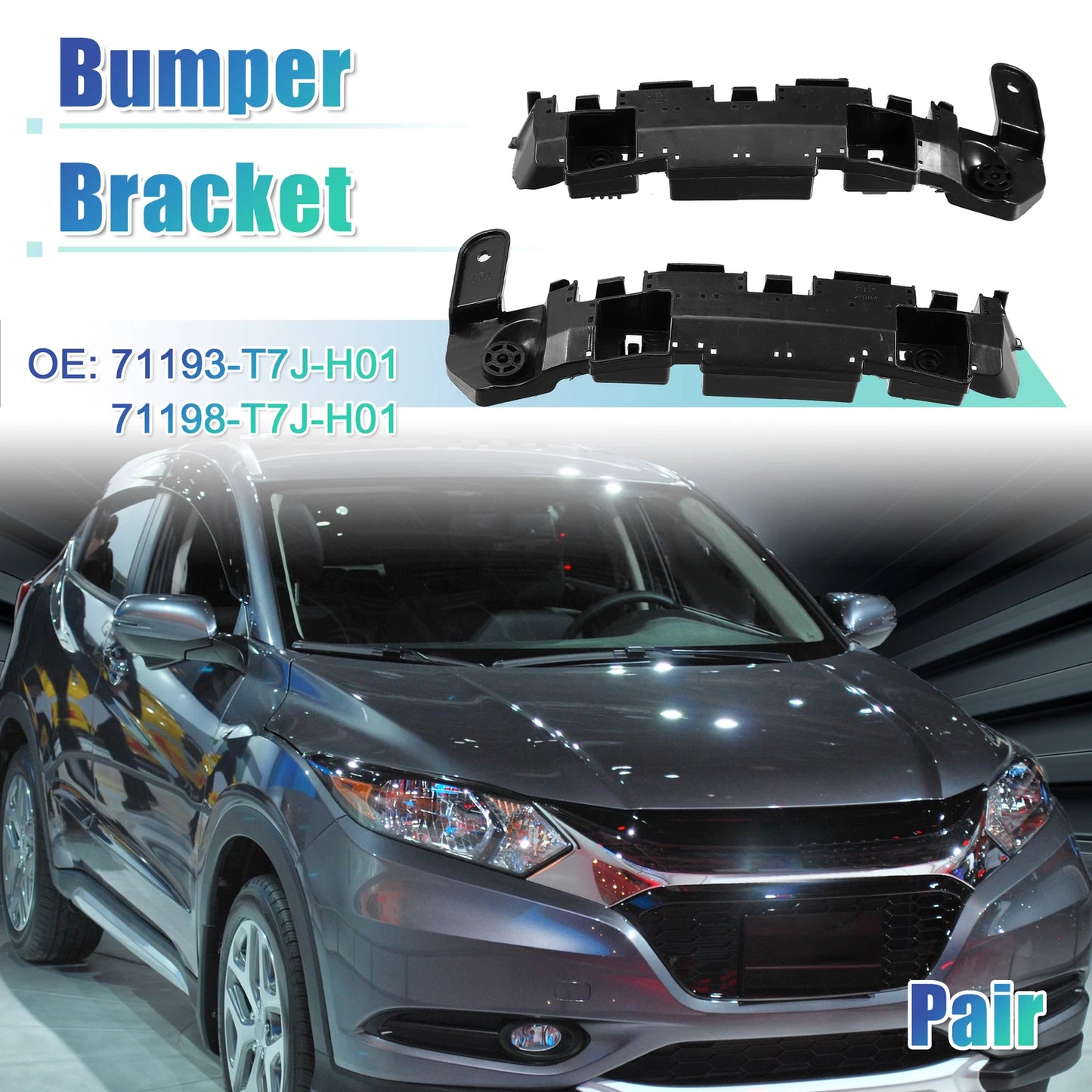 Front Bumper Mounting Support Brackets for Honda HR-V (2016-2021)