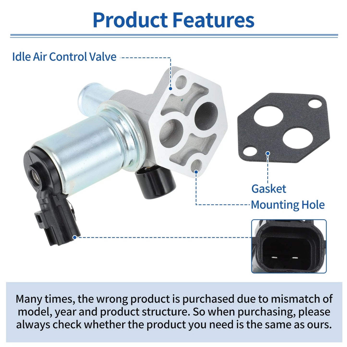 Idle Air Control Valve & Gasket for Ford Mustang (1996-2001)