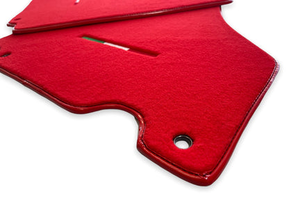 Red Floor Mats for Ferrari 360 Modena LHD with Italy Emblem (2000-2005)