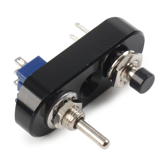 1pc 7/8" Mini Dual Toggle Switch for Horn Headlight ON-OFF (Fits Various Models)
