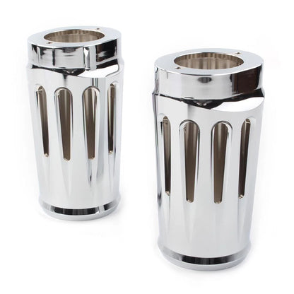 Chrome Fork Boot Slider Cover for Harley Touring Road King Glide (1980-2024)