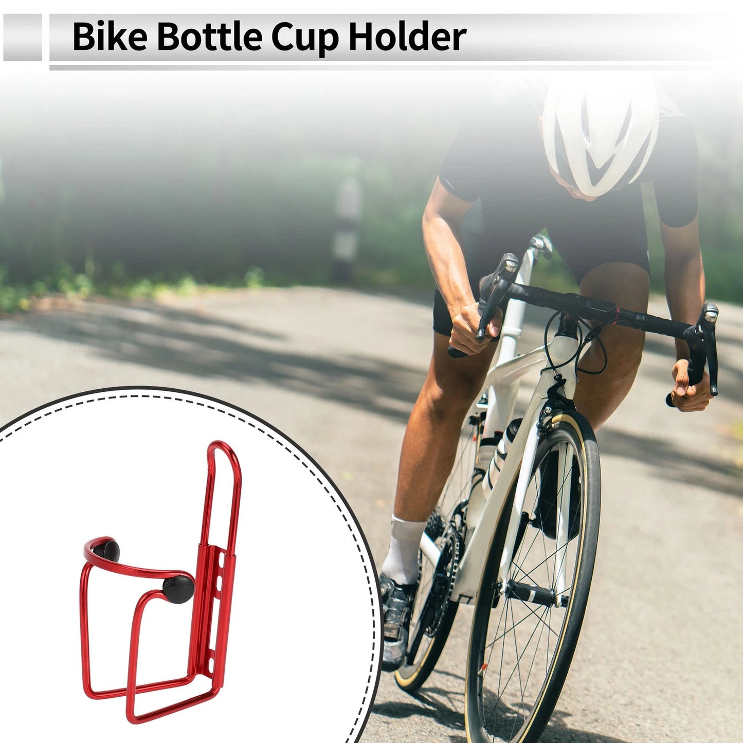 2 x Water Bottle Cup Drink Holders Red Aluminum Alloy Universal for Motorcycle