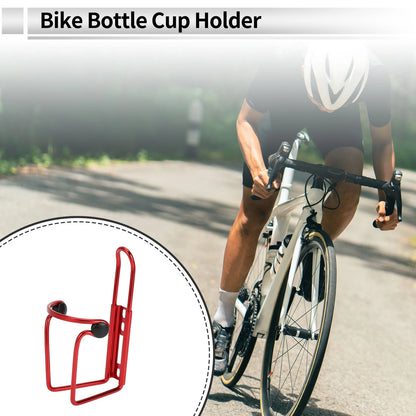 2 x Water Bottle Cup Drink Holders Red Aluminum Alloy Universal for Motorcycle