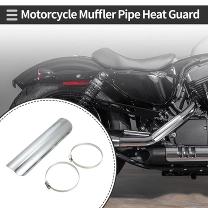 Exhaust Muffler Pipe / 225x60mm / Heat Shield for Universal Motorcycle