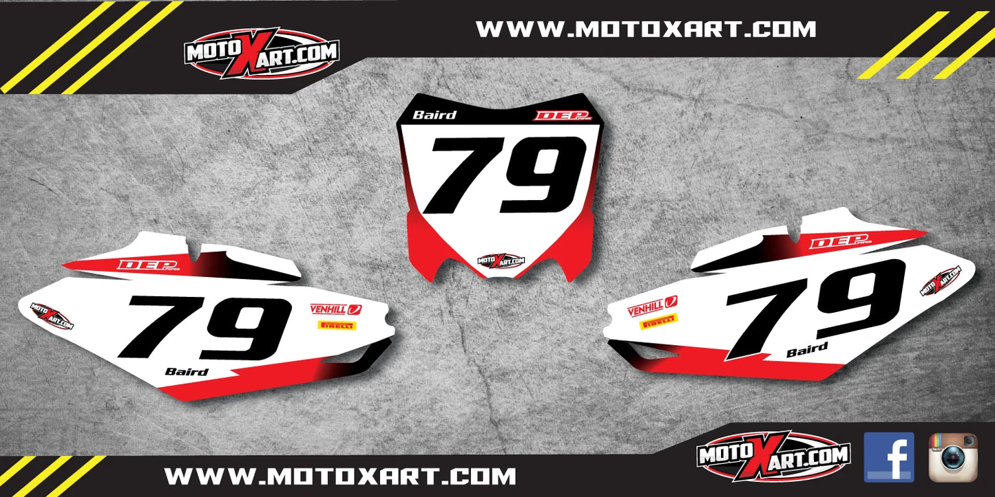 Custom Number Plate Graphics for Honda CRF 250 Storm Style Stickers (2014-2016)