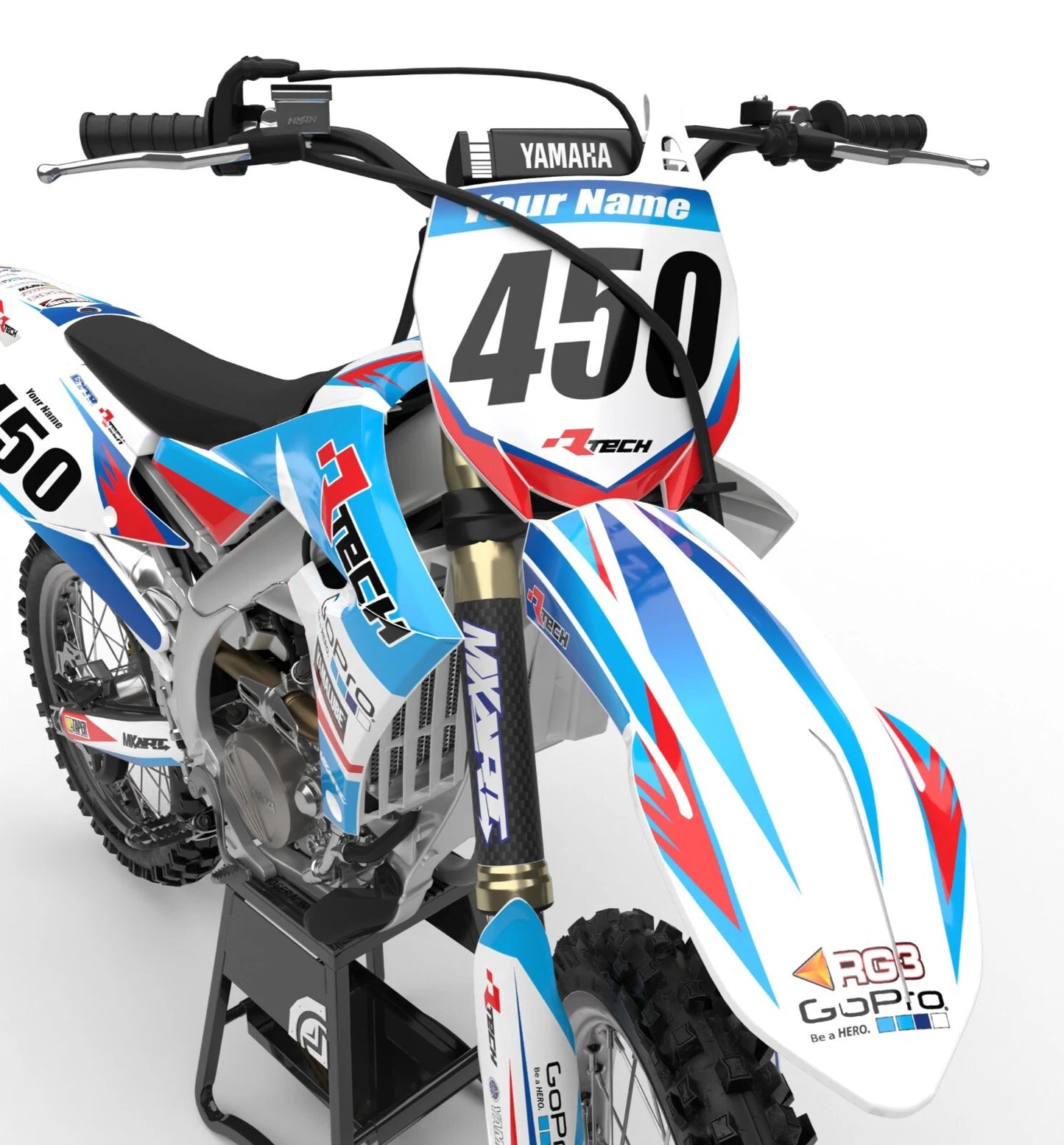 Custom Graphics Full Kit for Yamaha YZF 426 (1998-2002) FORTRESS STYLE Decals