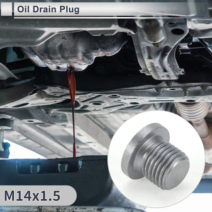 M14x1.5 Engine Oil Drain Plug with Gasket for Car Motorcycle