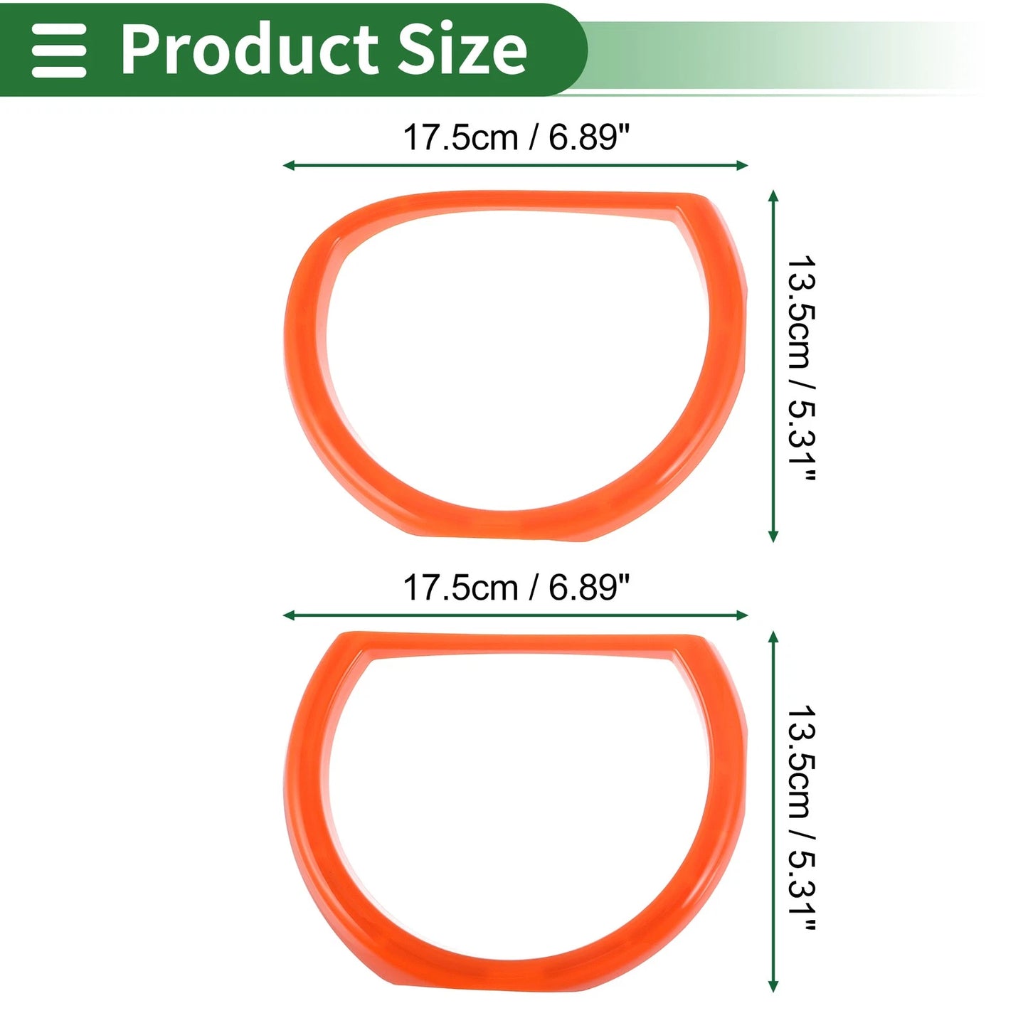 4 x Headlight Trim Bezel for Dodge Challenger (2015-2024) Orange