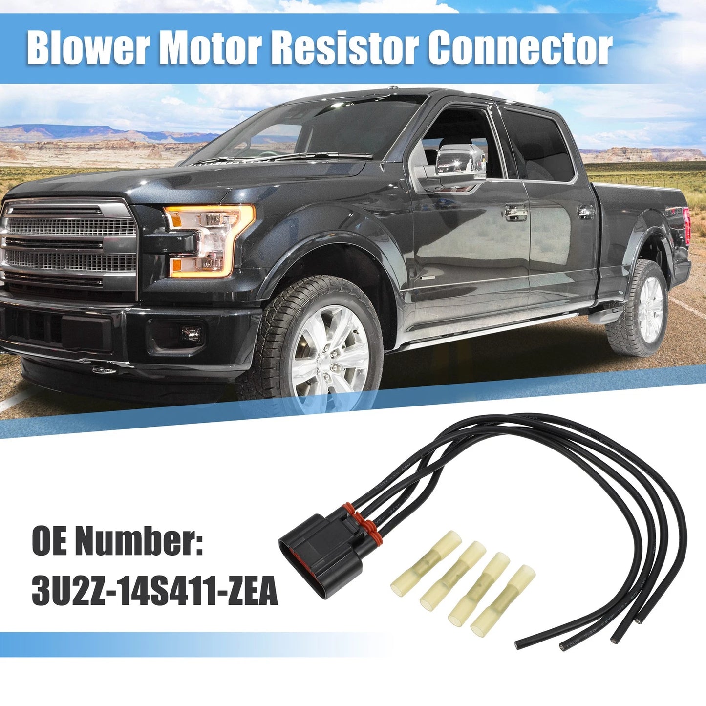 Motor Resistor Repair Connector Plug Harness for Ford (2003-2005)
