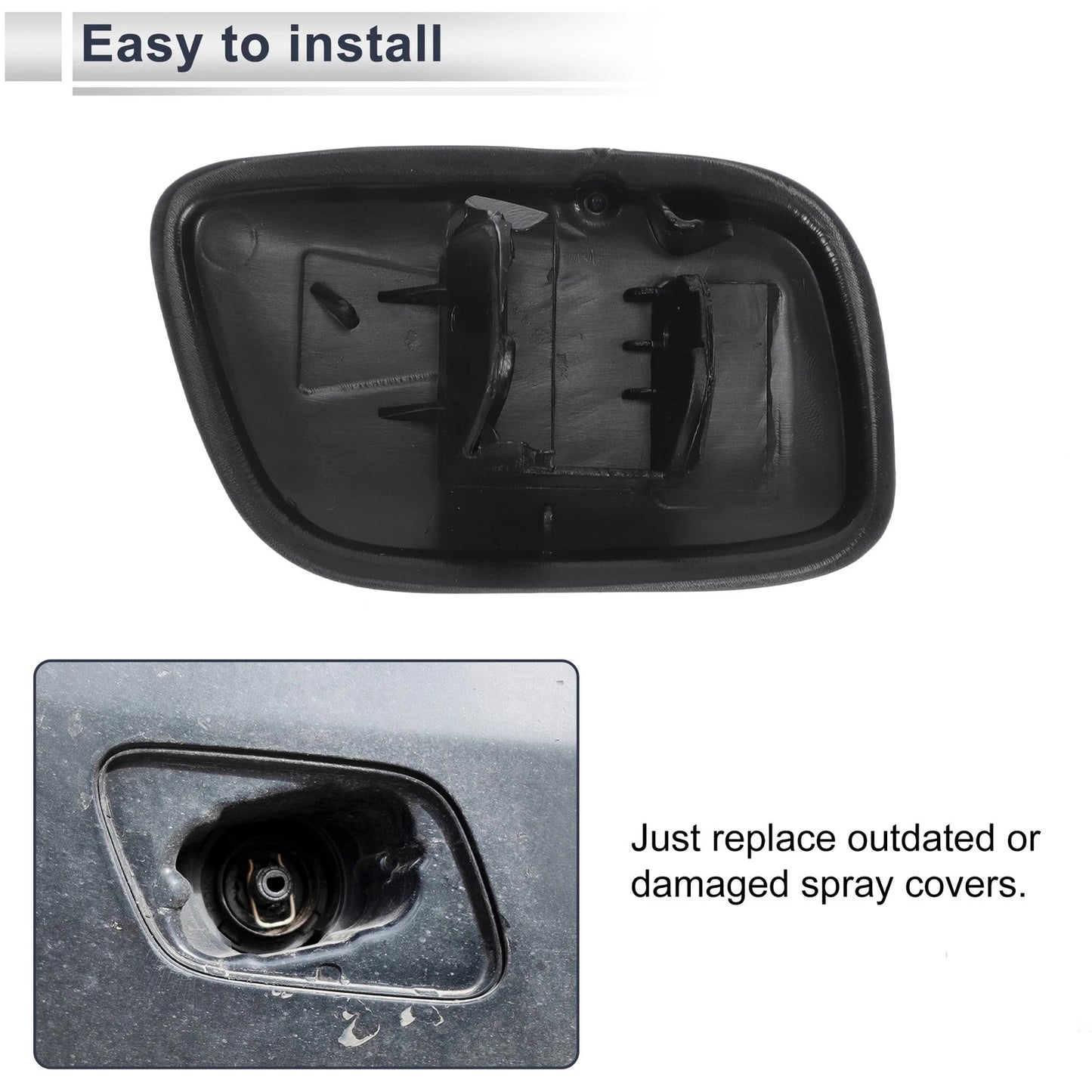 Front Left Bumper Headlight Washer Nozzle Cover for Volvo S80 (1999-2006)