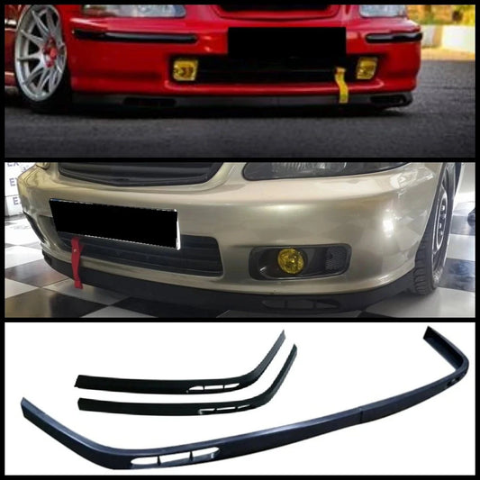2 Piece Euro Front Bumper Splitter for Honda Civic EK (1995-2000)