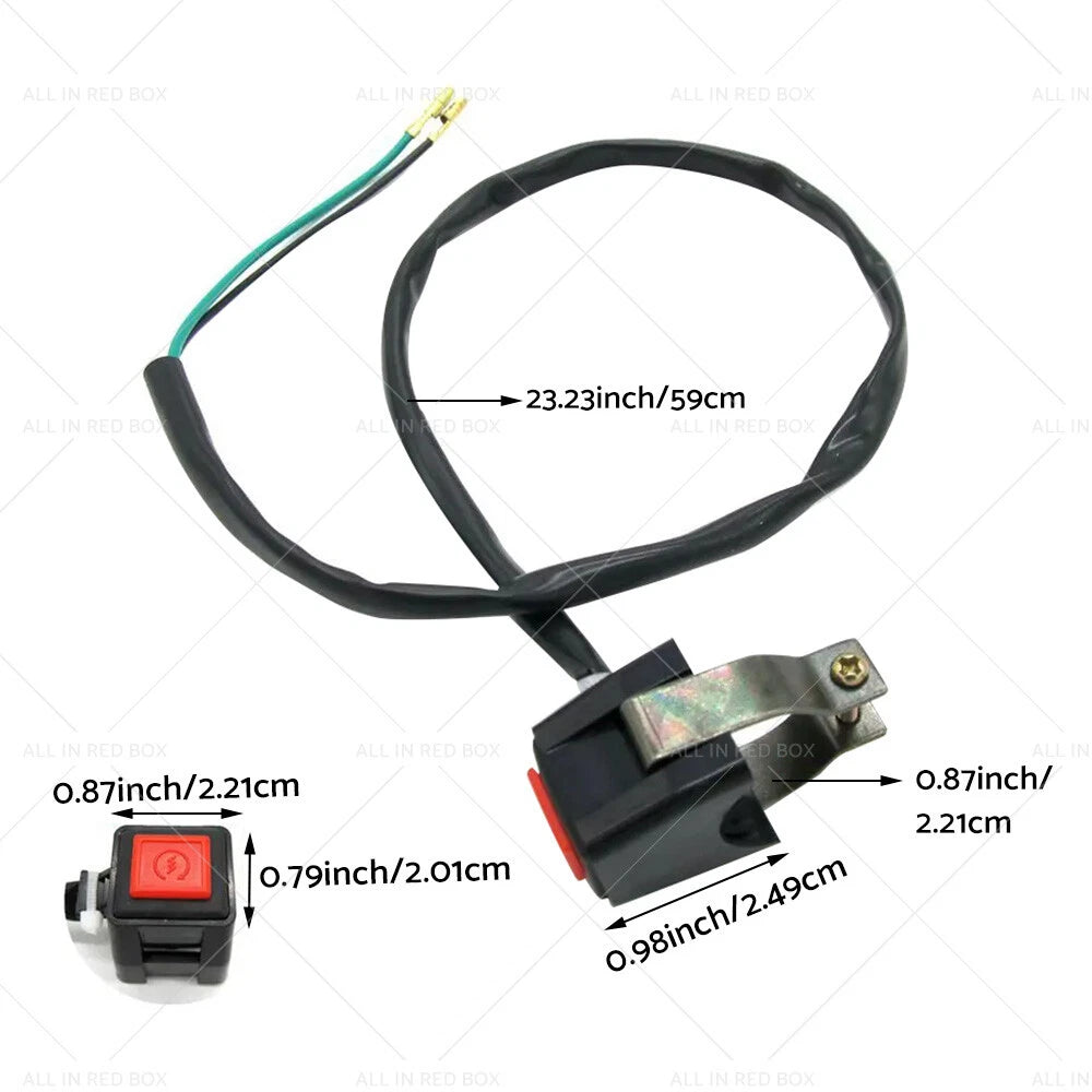 Stop Button Kill Switch for Yamaha YZ125 YZ250 YZ450F TTR WR 230 250 (2002-2023)