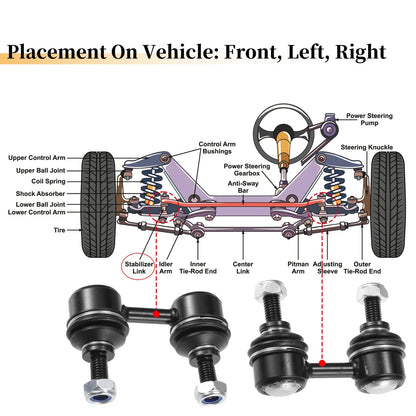 Front Stabilizer Sway Bar Link for Chevrolet Prizm (1998 - 2002)
