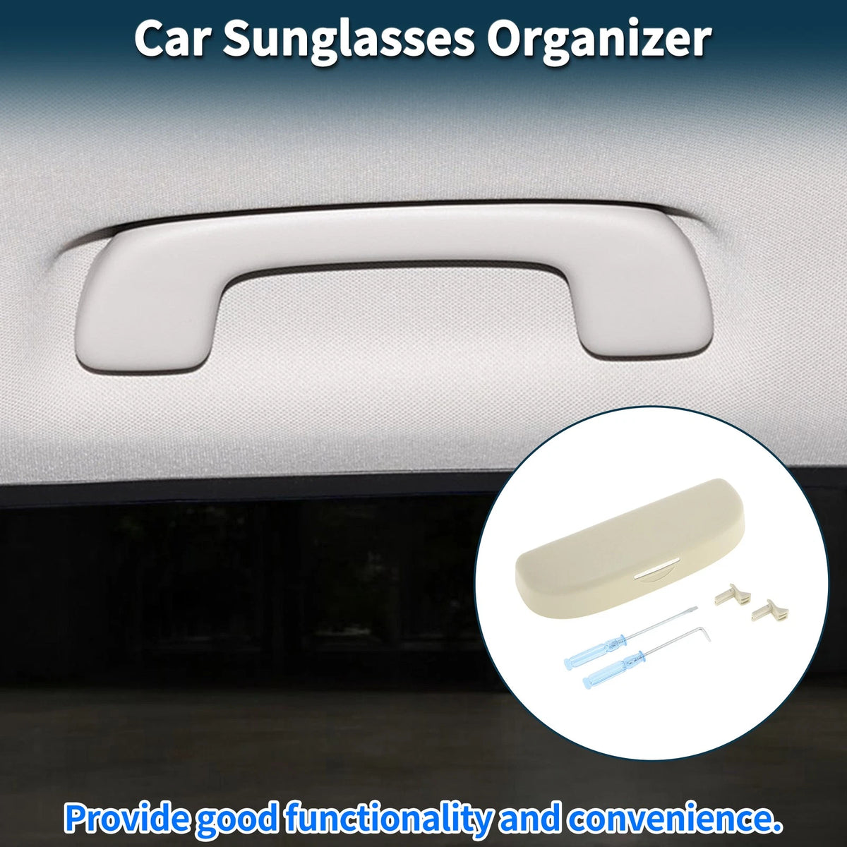 Sunglasses Case for Honda Accord 2018-2024 Eyeglasses Holder Storage Beige