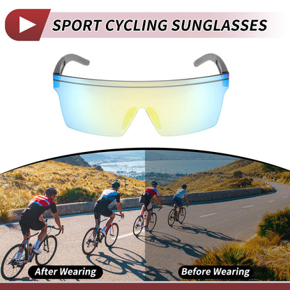 Goggles Motorcycle Riding Gold Tone Lens Black Frame PC Sunglasses