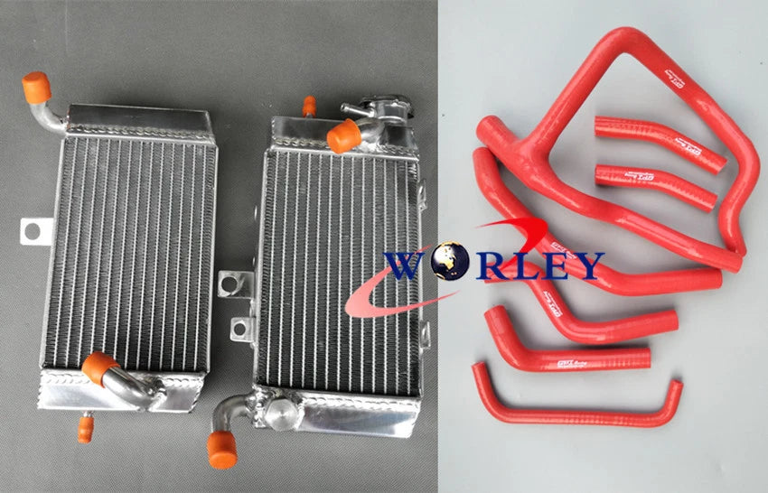 Aluminum Radiator + Blue Silicone Hose for Honda XRV750 Africa Twin (1993-2003)