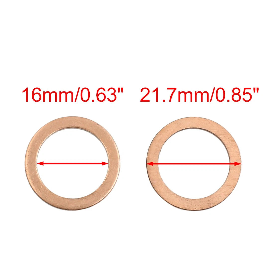 10 x M16 Flat Copper Washers Oil Drain Plug Gaskets for Nissan (11026-61000)
