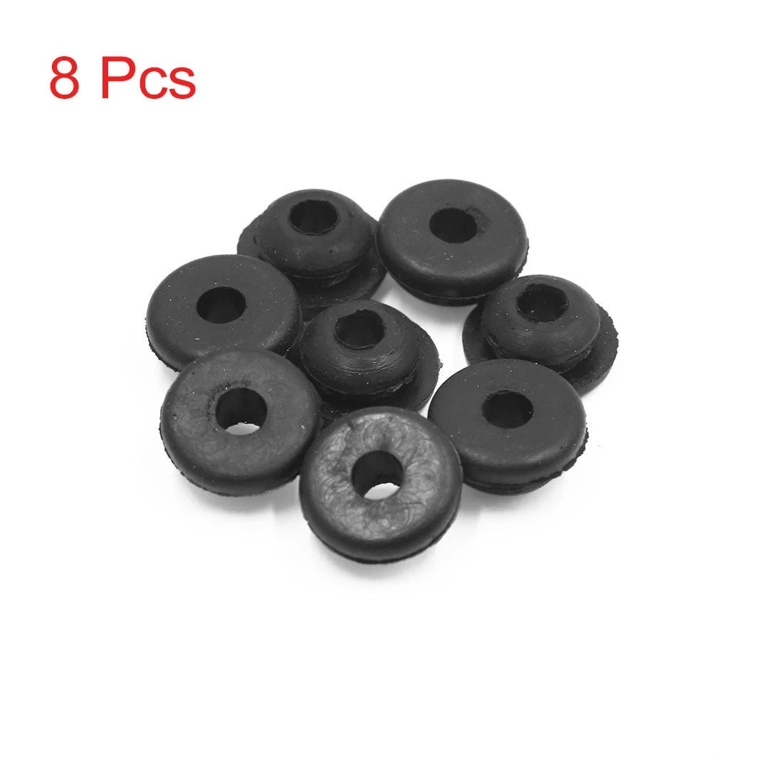 8pcs 6mm Black Rubber Shock Absorber Bushings for Car Motorcycle