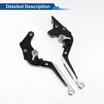 Adjustable Brake Clutch Levers for Suzuki GSXR150 (2017-2020) Silver Tone