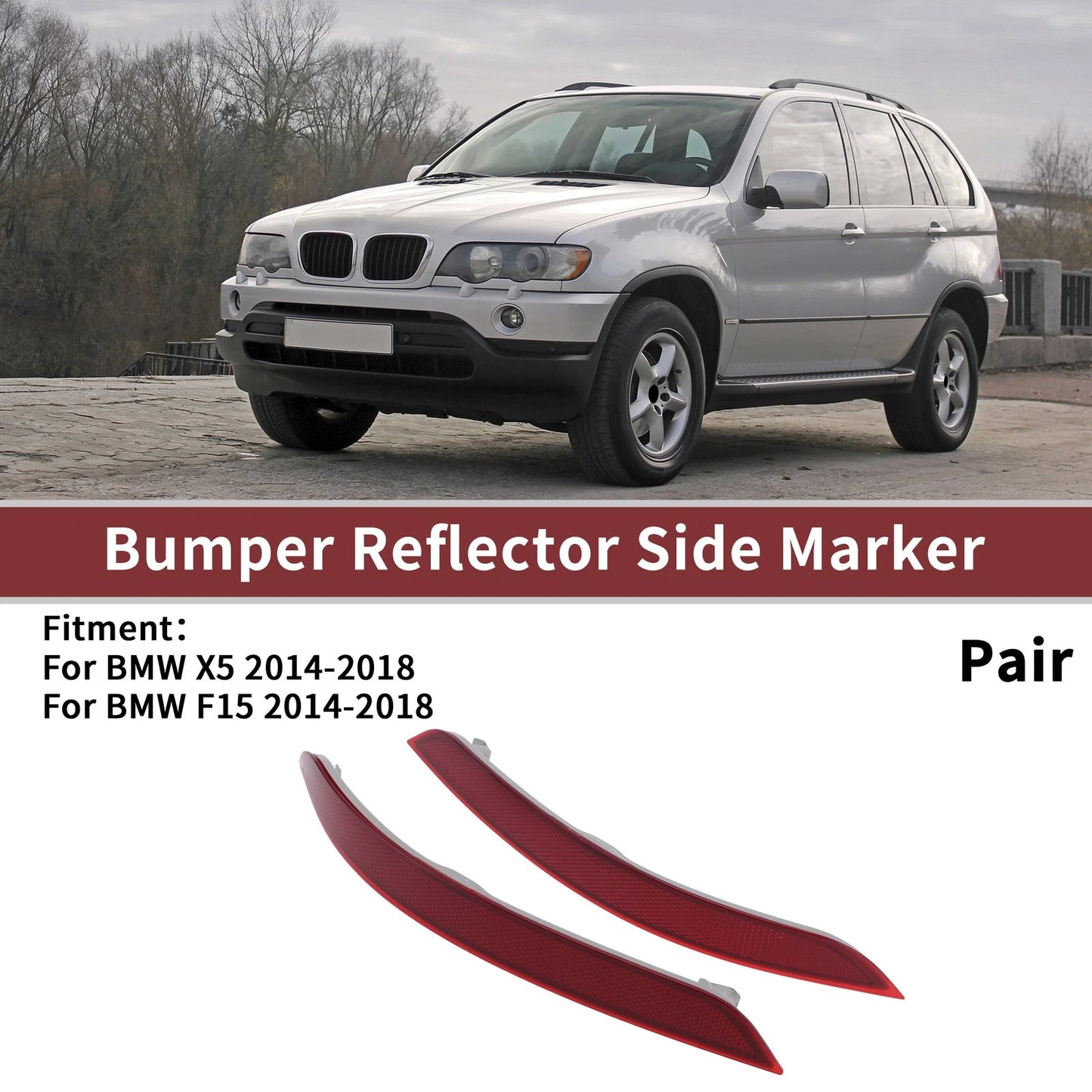 Rear Bumper Reflectors for BMW X5 (2000-2006)