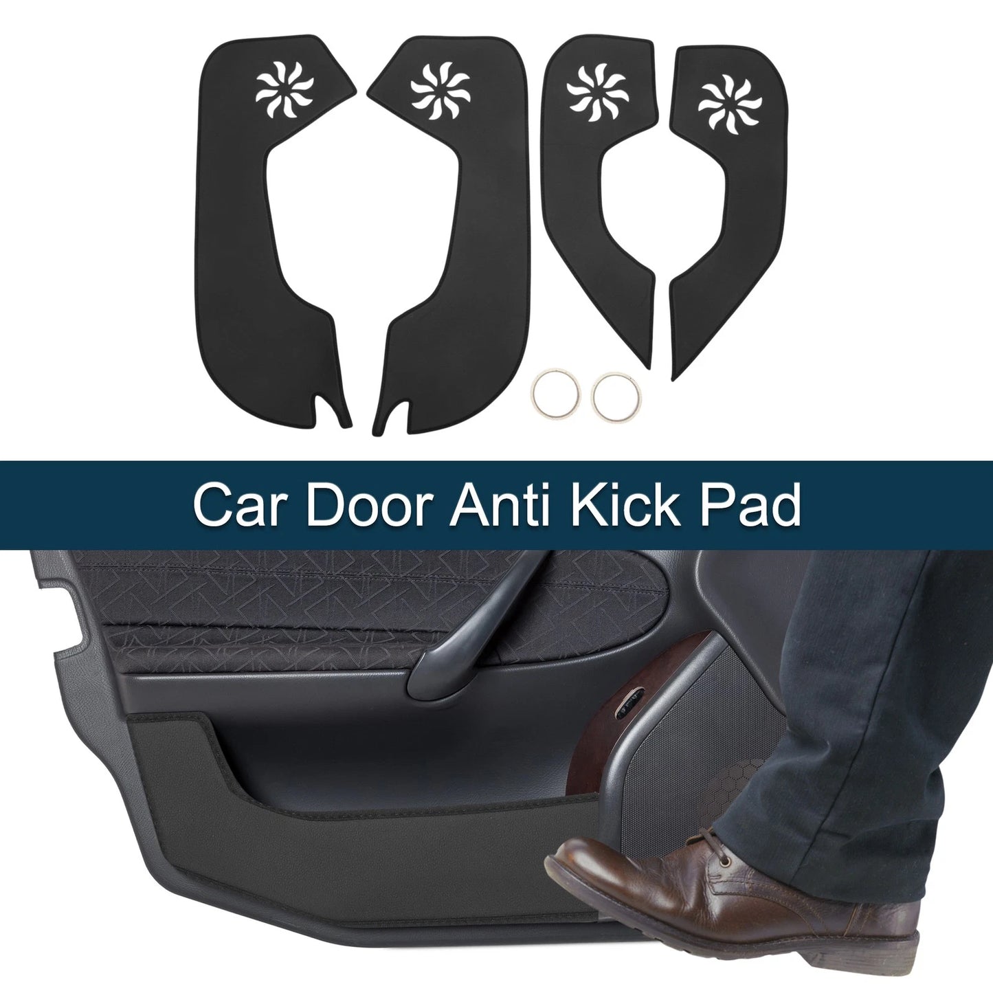 Car Door Anti Kick Pad Sticker Protector for Ford Focus (2012-2015) Black
