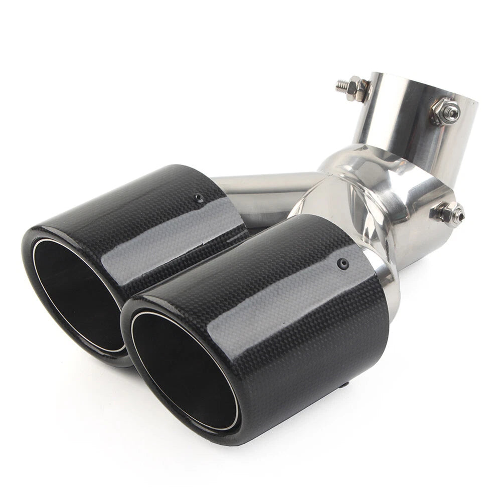 101mm Carbon Fiber Muffler Tip Y Shape for Universal Exit Exhaust Pipe