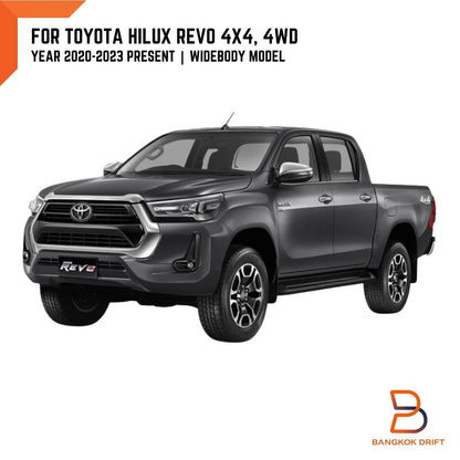 5" Rocco Black Red Fender Flares for Toyota Hilux Revo (2020-2023)
