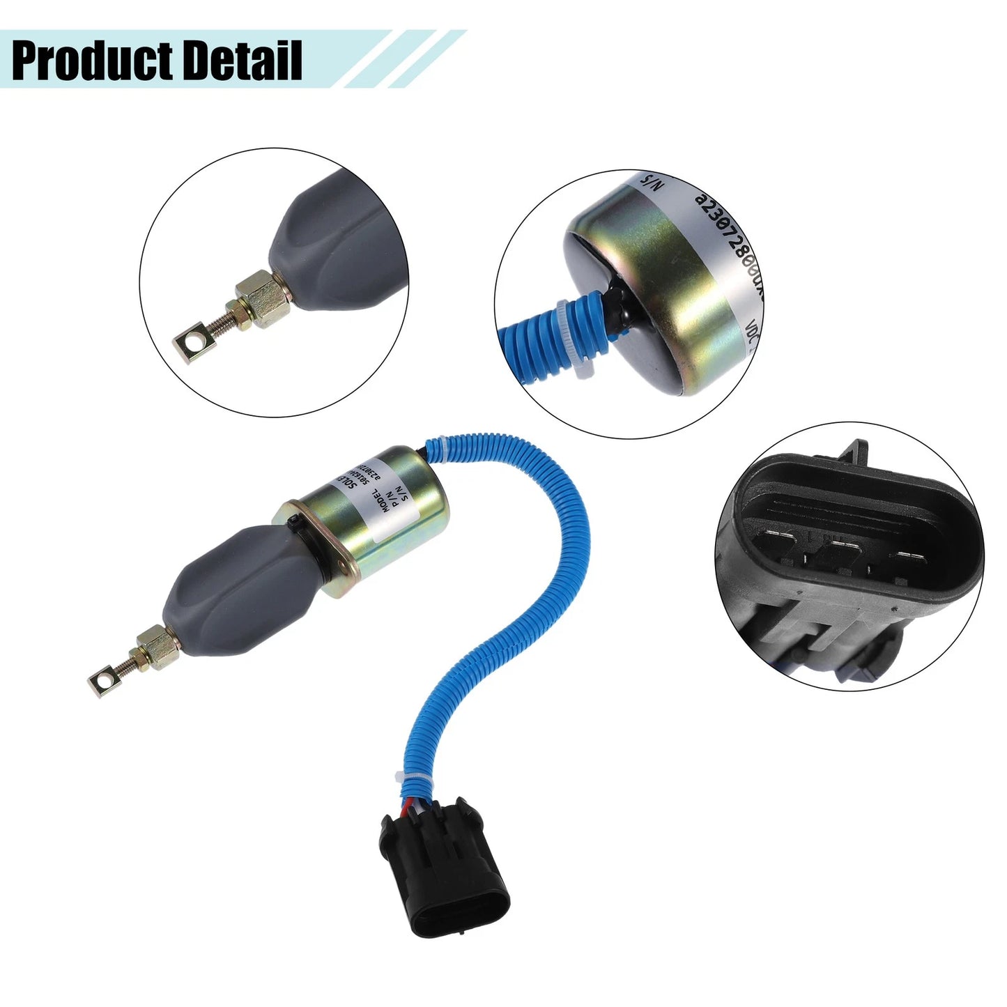 1 Set Fuel Shut Off Stop Solenoid Valve for Dodge Ram 2500