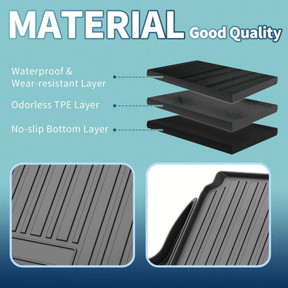 Flat Face Cargo Liner Rear Trunk Mat for Toyota Corolla (2022-2024) 1 Pc