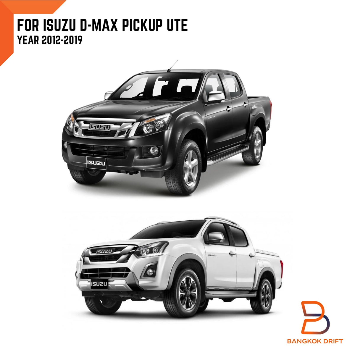 Rear Steel Chrome Bumper Bar for Isuzu D-Max Pickup Ute (2012-2019)