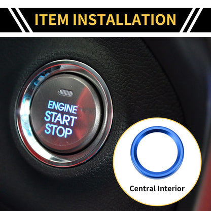 Engine Start Stop Button Cover Ring for Ford Maverick (2022) Blue