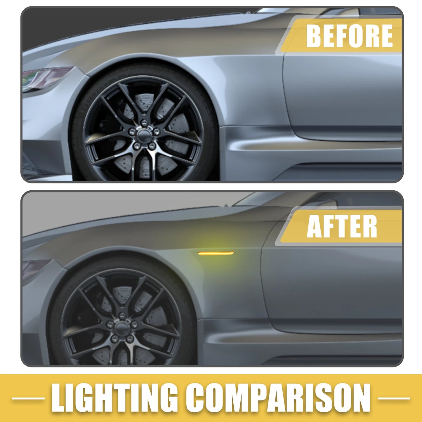 Front Rear LED Side Marker Light for Acura TL  Pairs