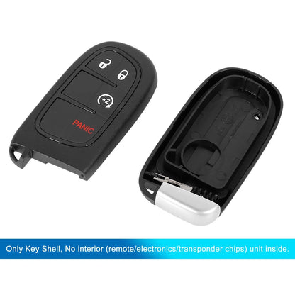 Black Car Key Fob Shell Case for Jeep Cherokee (2014-2018) 4 Button