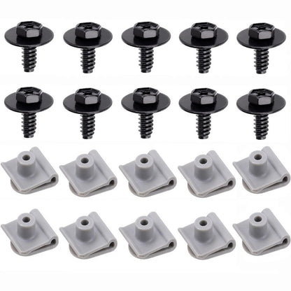 10 x Fender Liner Bumper Cover Splash Shield Screws & U-Nuts for Mazda 2-6