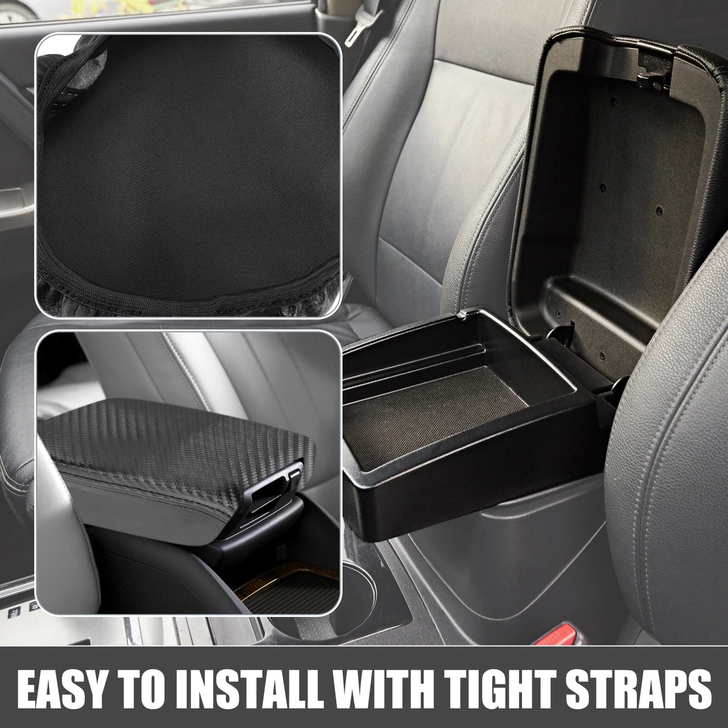 Center Console Cover for Volvo V60 Carbon Fiber Black (2018-2023)