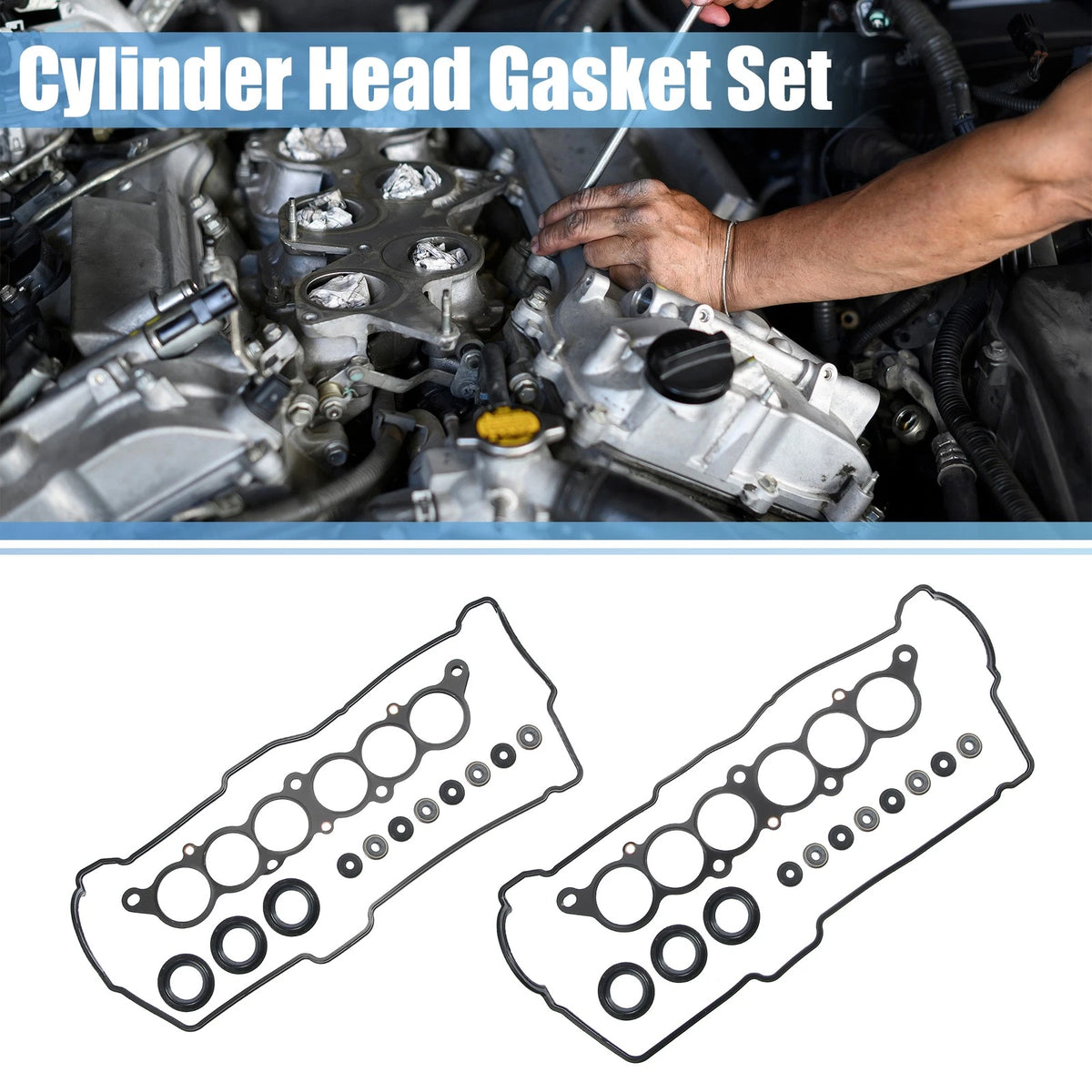 Set Engine Head Gasket Valve Cover Gasket for Toyota 4Runner 3.4L (1996–2002)