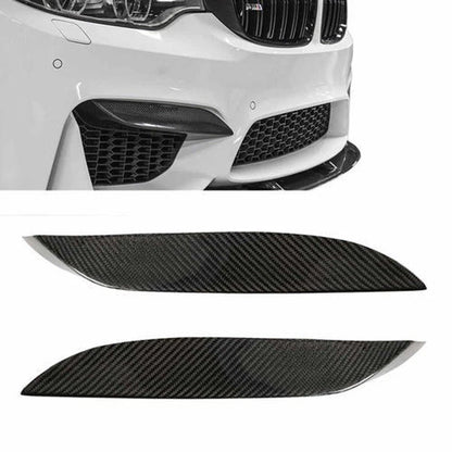 Dry Carbon Fiber Front Bumper Air Vent Eyelid Cover fit For BMW M3 M4 2014-2018