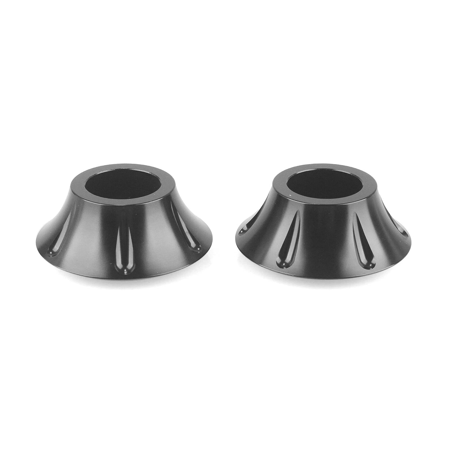 Front Axle Wheel Spacers 2 x Black for Harley Touring (2008-2018)