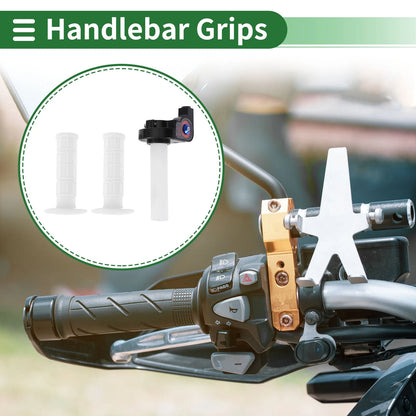 7/8" 22mm Hand Grips Rubber White for Motorcycle