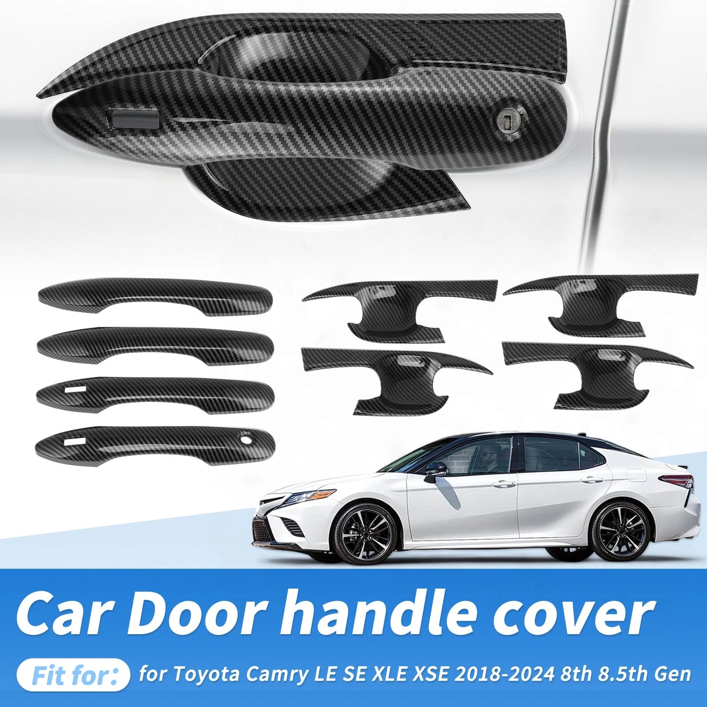 Door Handle Bowl Cover Trim Set for Toyota Camry (2018–2024)