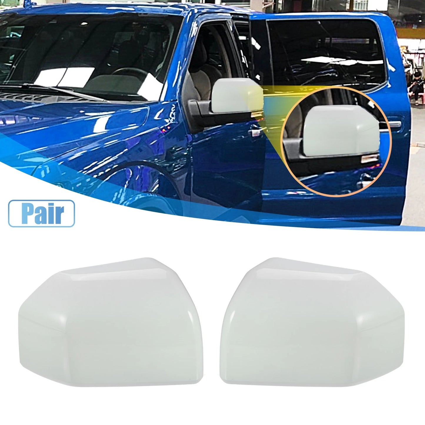 Rearview Mirror Cover Caps for Ford F150 F-150 (2015-2023)
