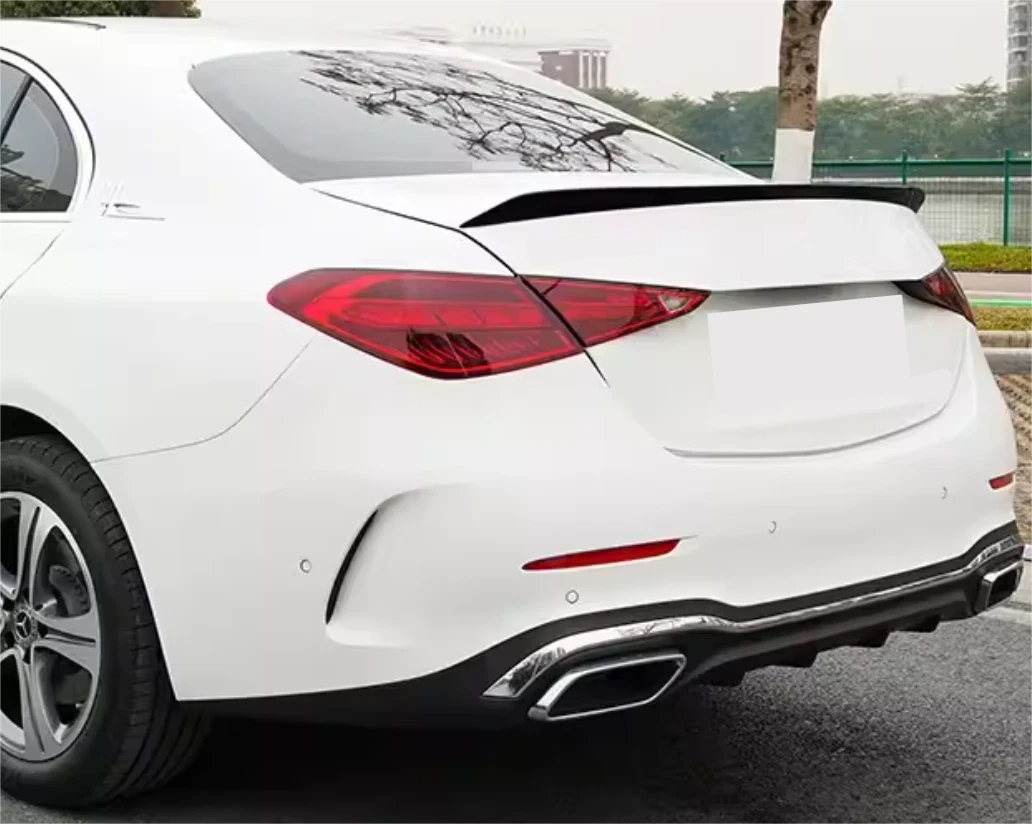 C63 Style Rear Spoiler for 2022-2023 Mercedes-Benz C-Class W206 Sedan ABS Black