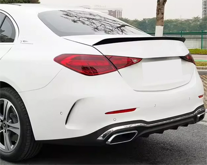 C63 Style Rear Spoiler for 2022-2023 Mercedes-Benz C-Class W206 Sedan ABS Black