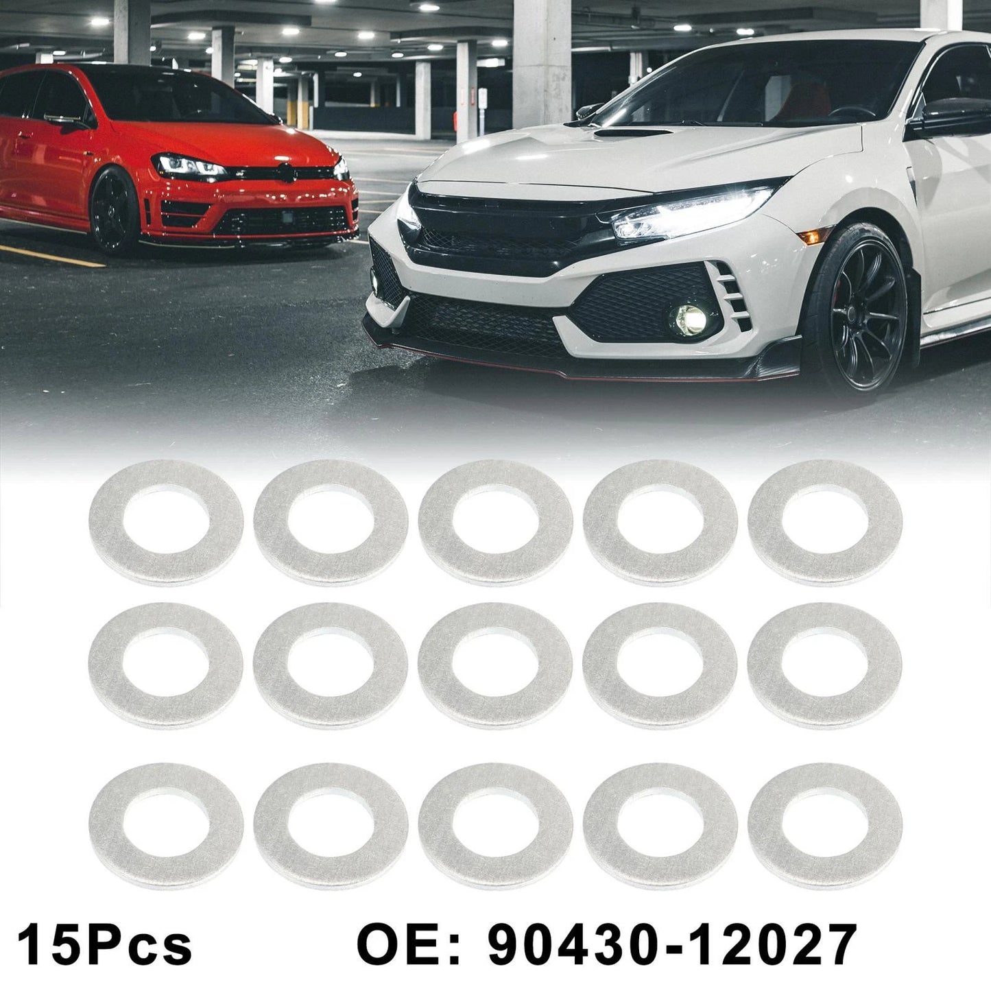 15 x M12 Engine Oil Drain Screw Gaskets for Toyota Prius (2001-2005)