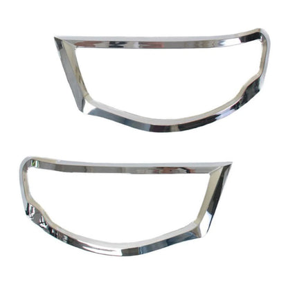 Headlight Cover Trim Chrome Pair Fits Mitsubishi L200 Triton UTE 2006-14 EBDE