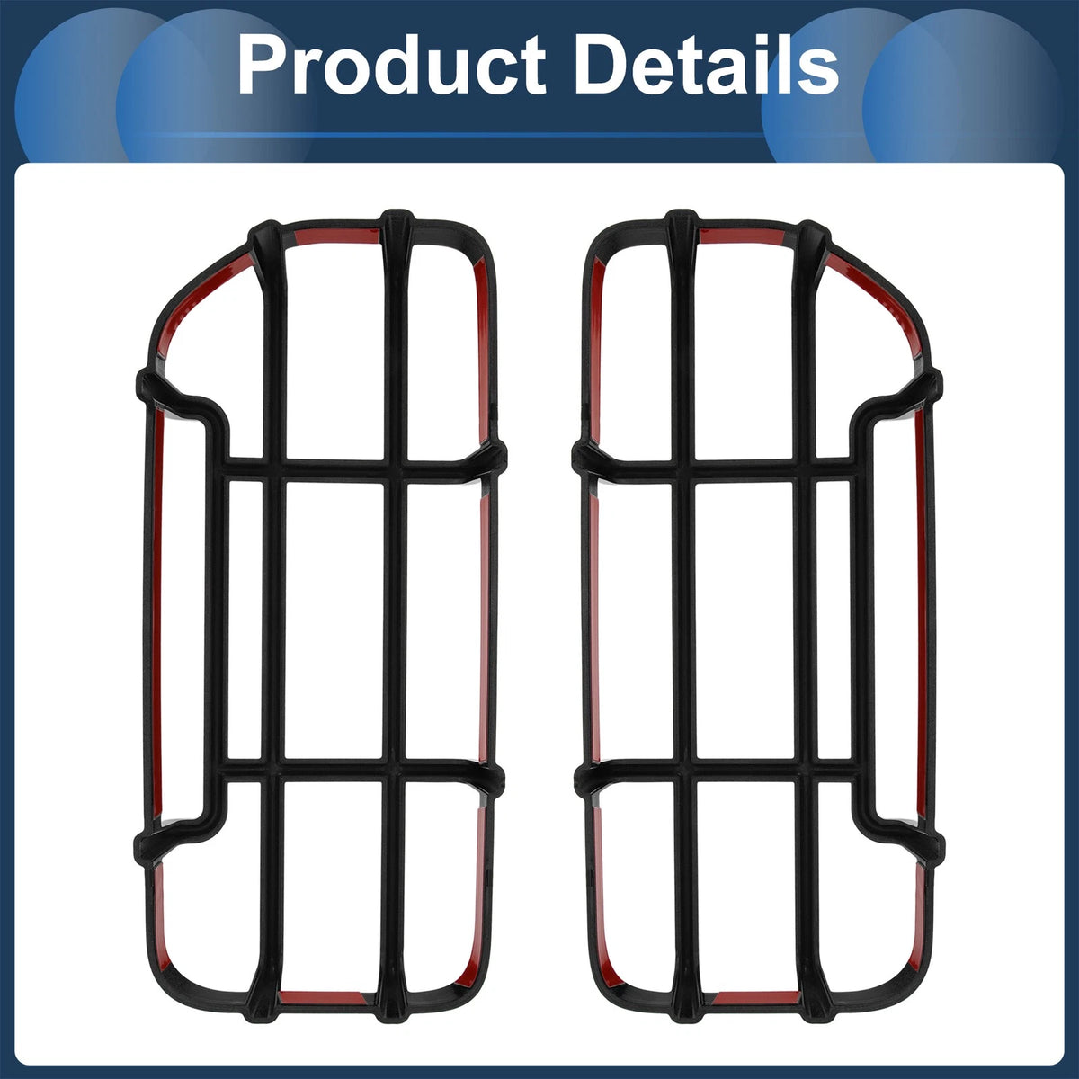 Headlight Trim Bezels for Ford Bronco (Fits 2021-2023) - 2 x Black