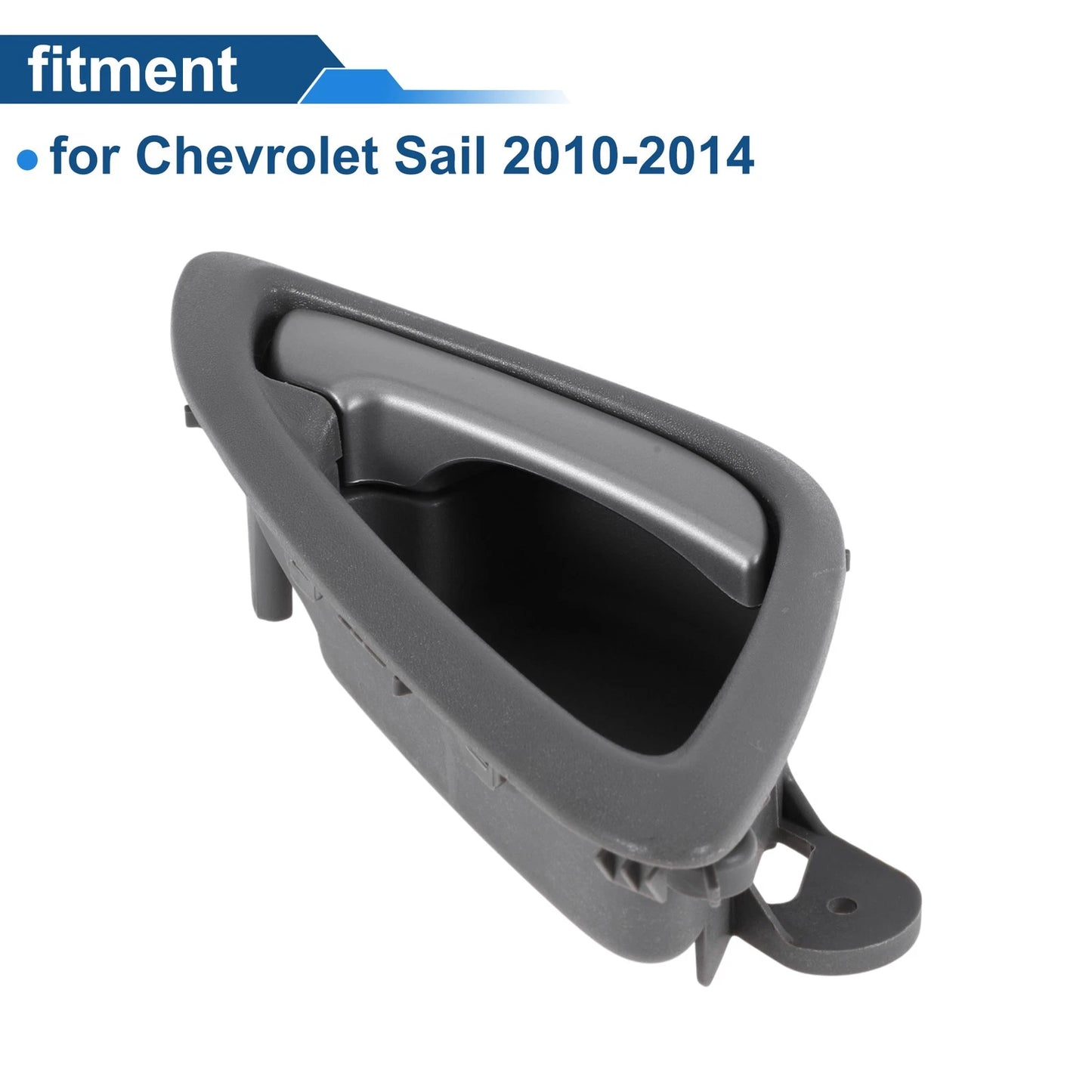 Front Driver Side Interior Door Handle for Chevrolet Sail Gray Chrome (2010-2014)