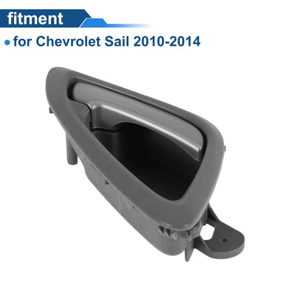 Front Driver Side Interior Door Handle for Chevrolet Sail Gray Chrome (2010-2014)