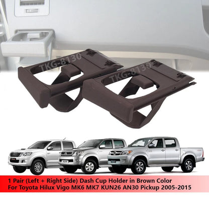 Brown Dash Cup Holder for Toyota Hilux Vigo MK6 MK7 Ute(2005-2015)